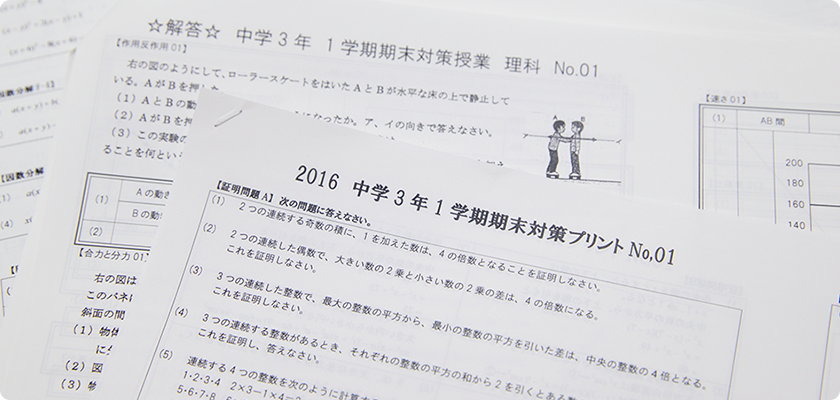 三郷市・吉川市の学習塾、小島進学セミナーオリジナルテキスト